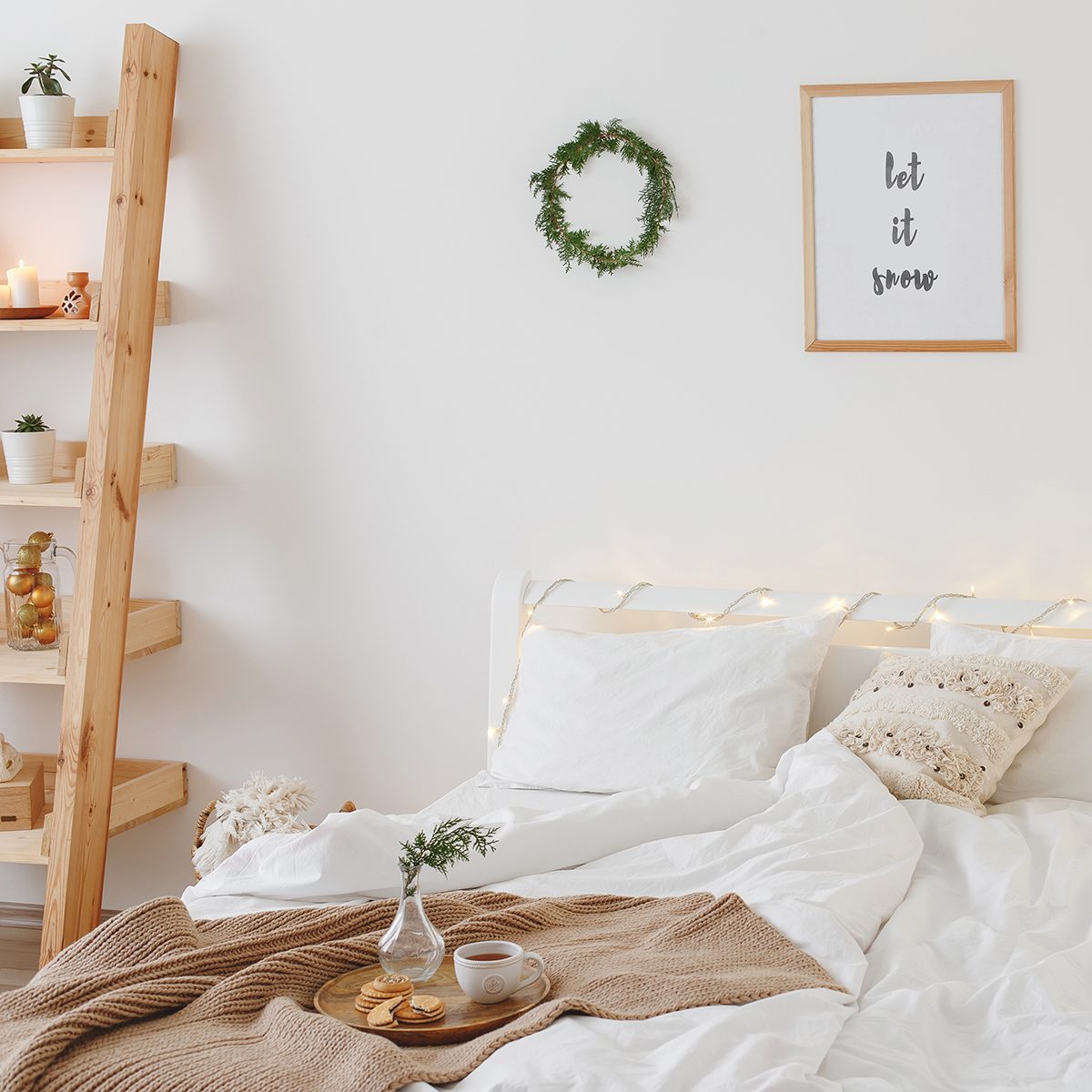 New year winter home interior decor.