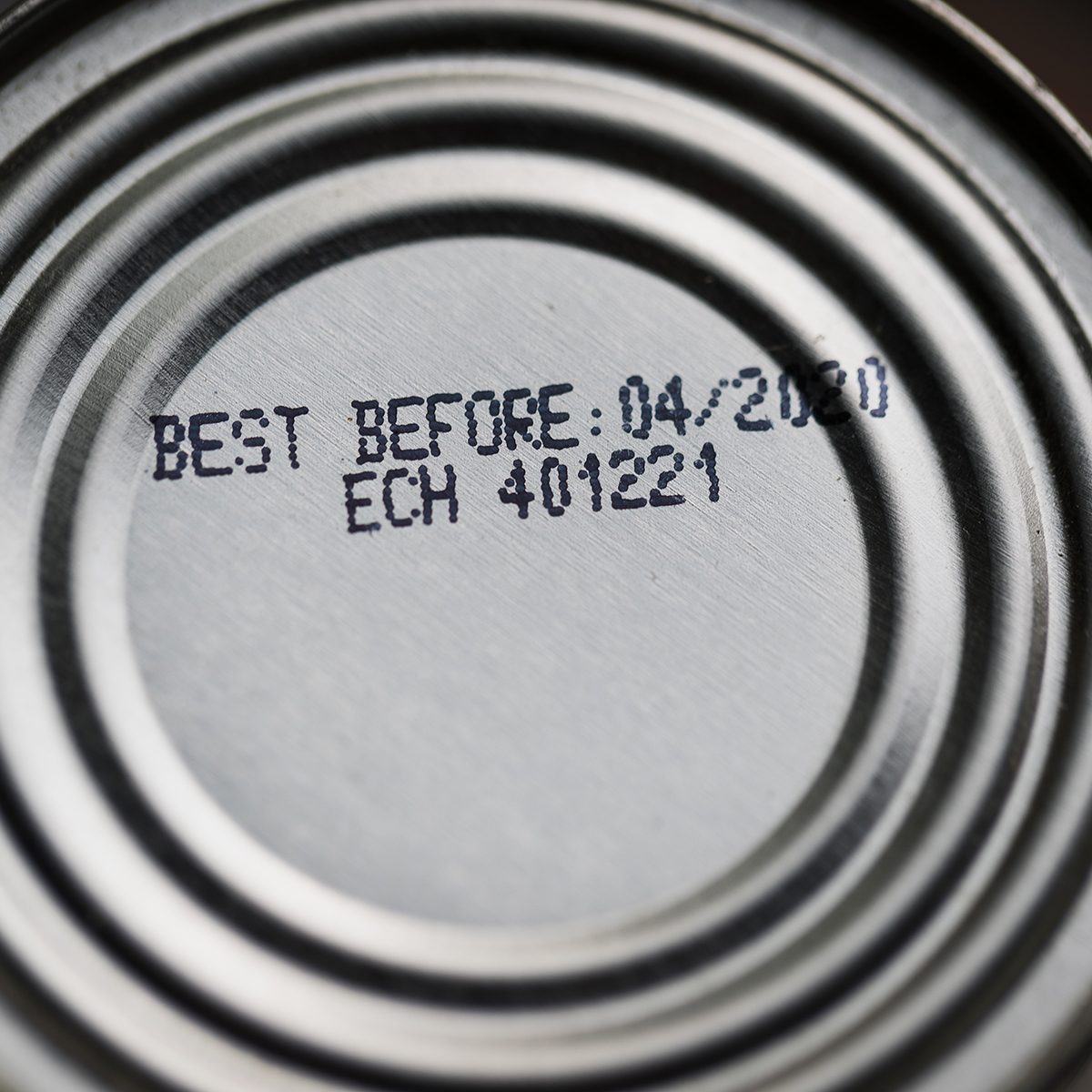 Close up of a can of food