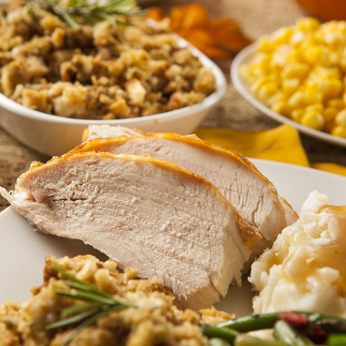 Homemade Sliced Turkey Breast for Thanksgiving Dinner; Shutterstock ID 157932077; Job (TFH, TOH, RD, BNB, CWM, CM): Taste of Home