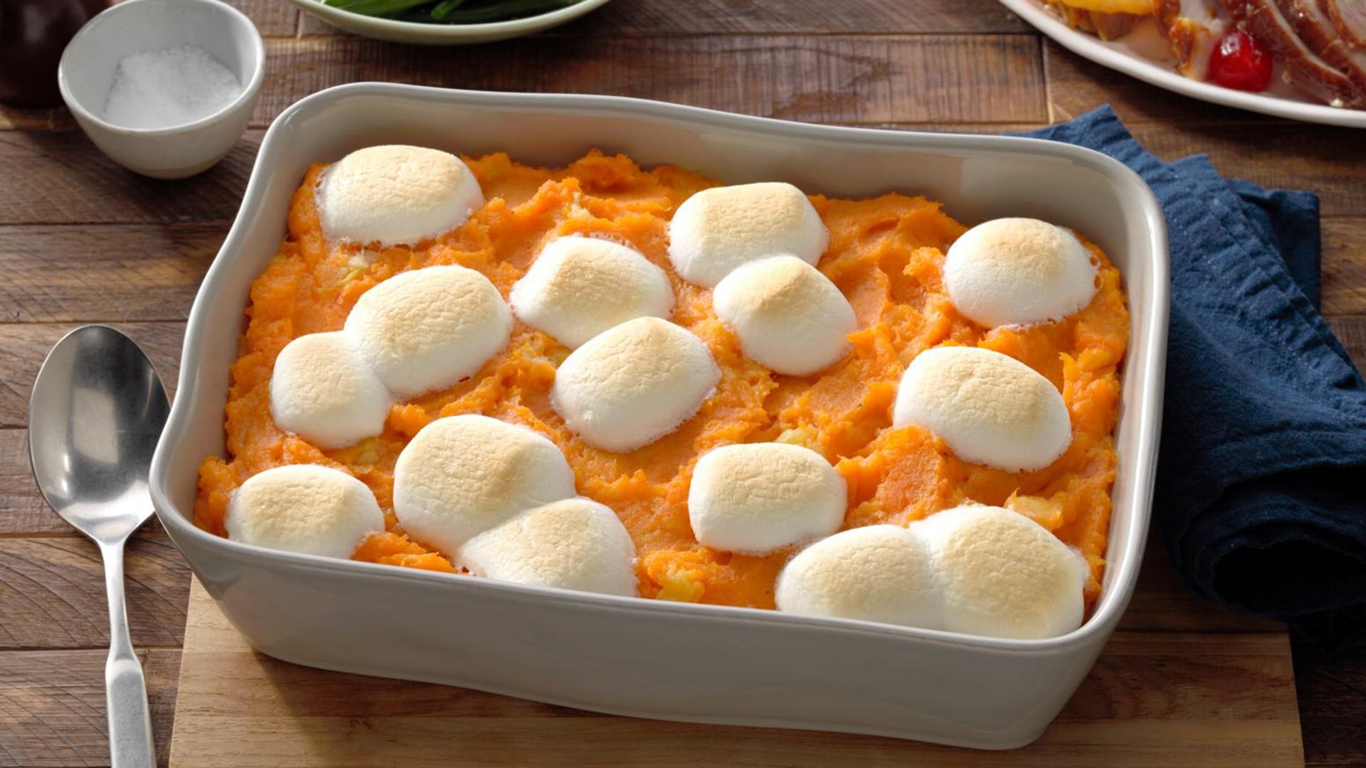 Pineapple Sweet Potato Casserole with Marshmallows