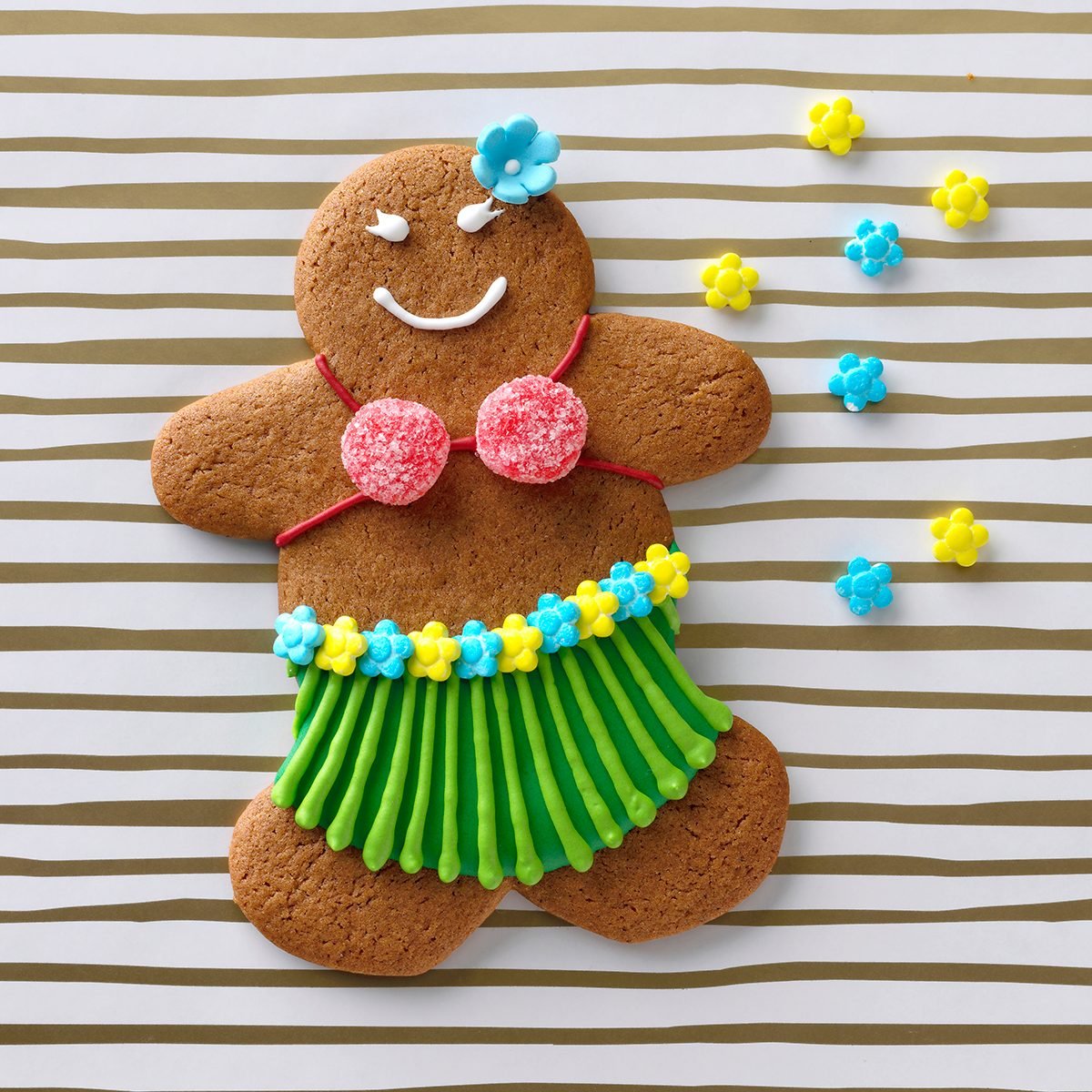 hula girl christmas cookie ginger bread