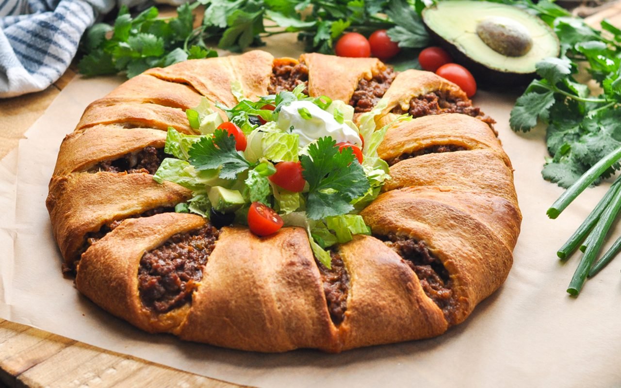 How to Make a Taco Crescent Ring