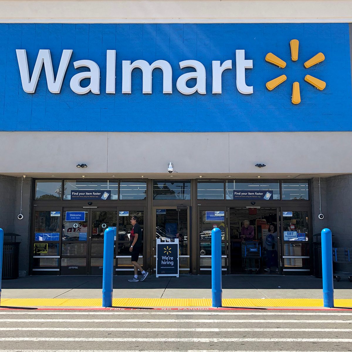 SAN LEANDRO, CALIFORNIA - SEPTEMBER 03: Customers enter a Walmart store on September 03, 2019 in San Leandro, California. Walmart, America