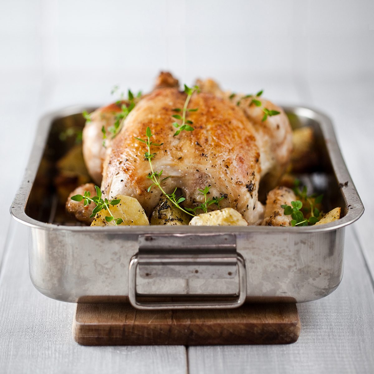 Roasted chicken with potatoes