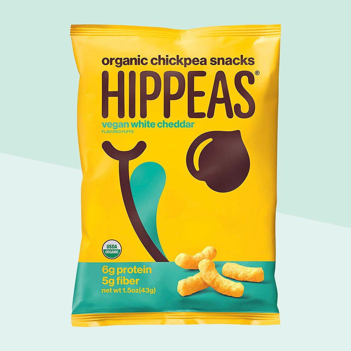 HIPPEAS Organic Chickpea Puffs + Vegan White Cheddar | 1.5 ounce, 12 count | Vegan, Gluten-Free, Crunchy, Protein Snacks