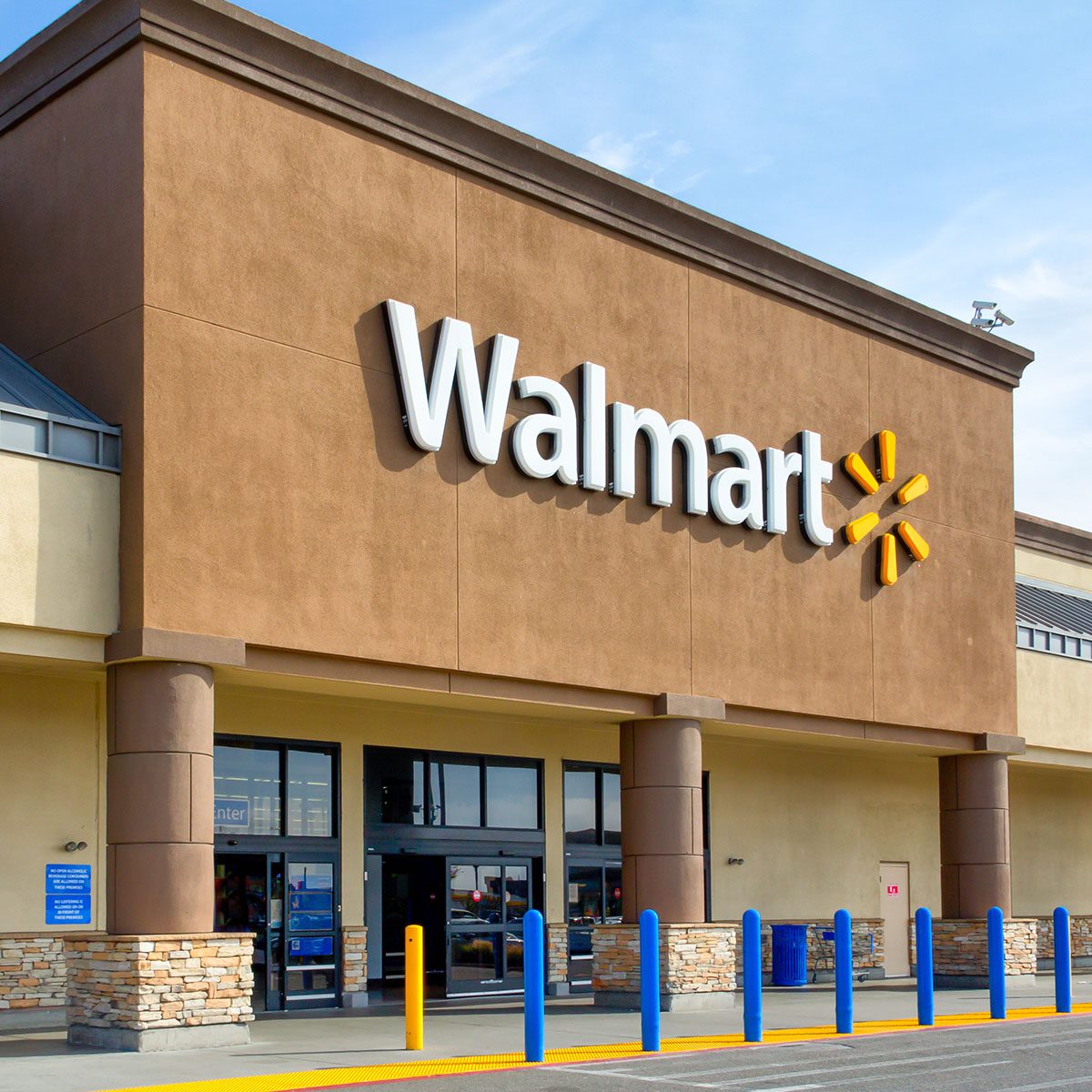 Salinas, United States - April 8, 2014: Walmart store exterior. Walmart is an American multinational corporation that runs large discount stores and is the world
