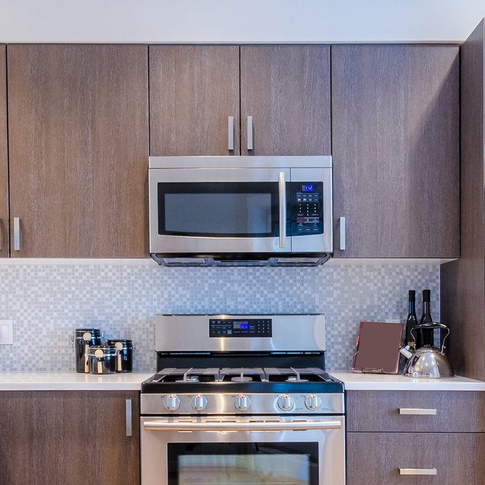 Modern kitchen in luxury house.