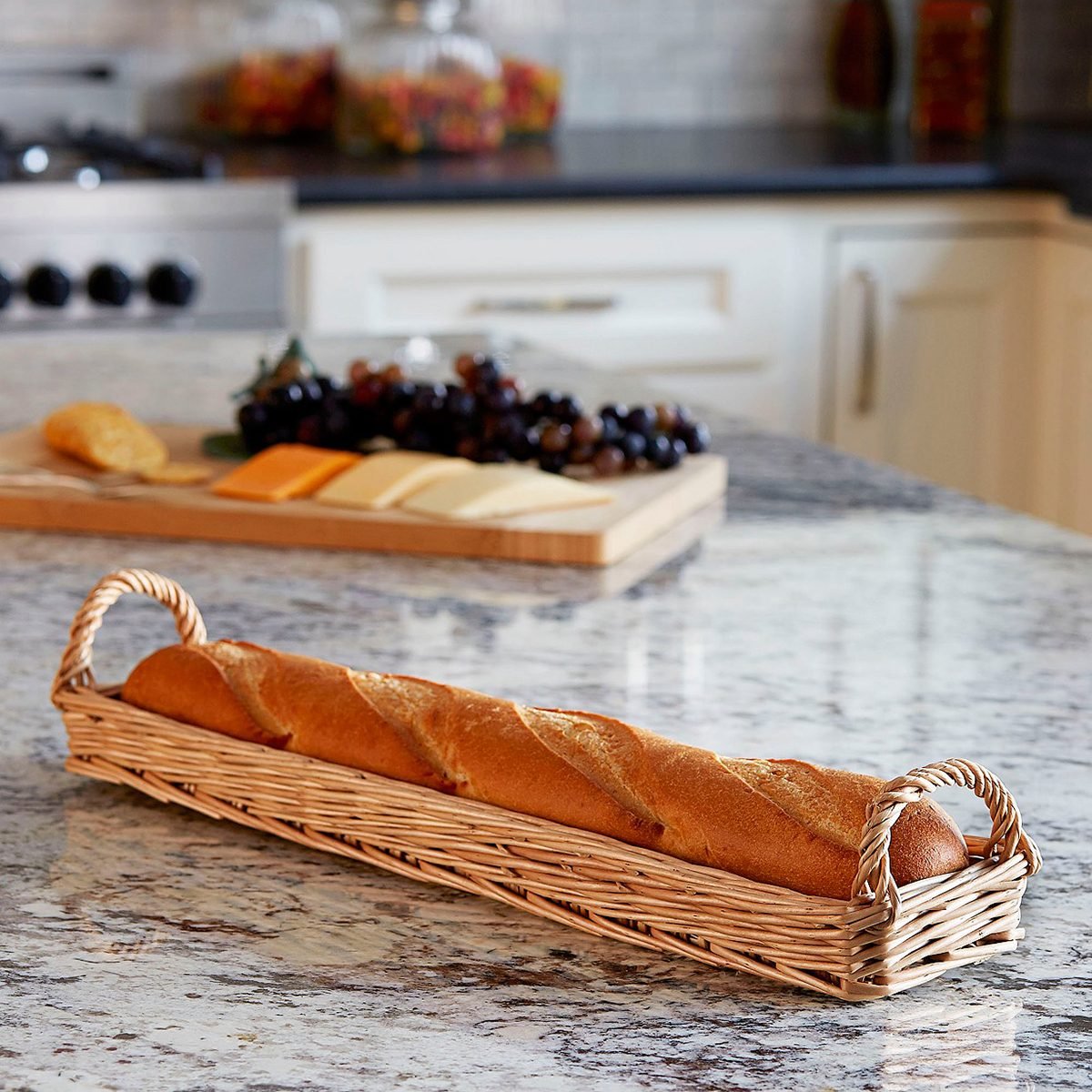 Long Wicker Bread Basket