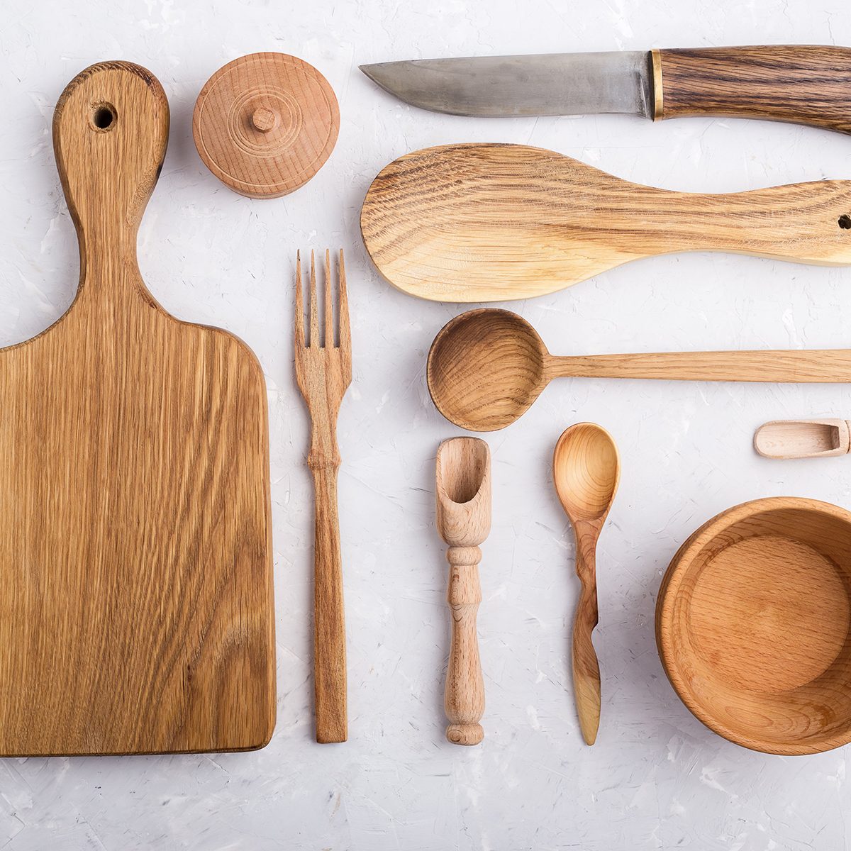 Wood kitchen utensils