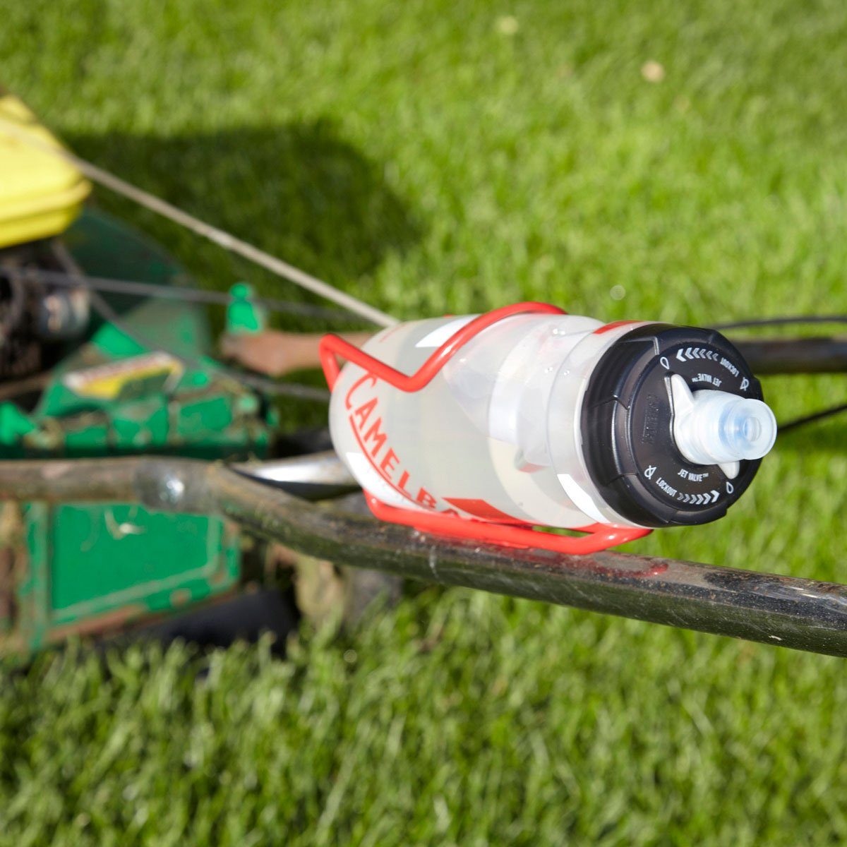 Water break on the go lawn mower