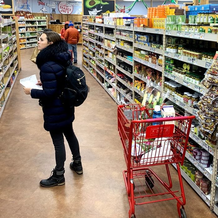 CAMBRIDGE, MASSACHUSETTS - MARCH 23: A woman shops at Trader Joe