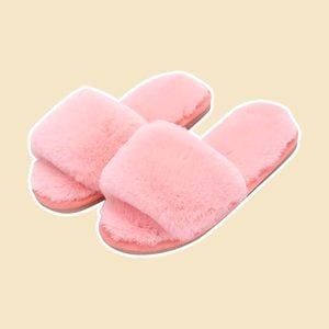 Fluffy Pink Slippers