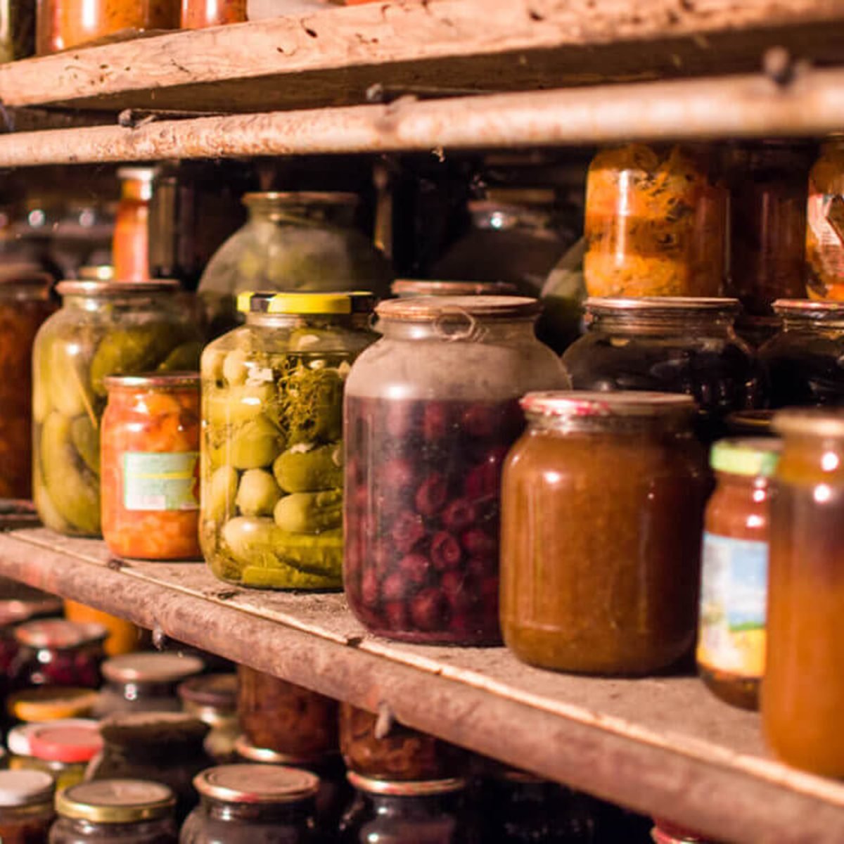 Grandma food jar background