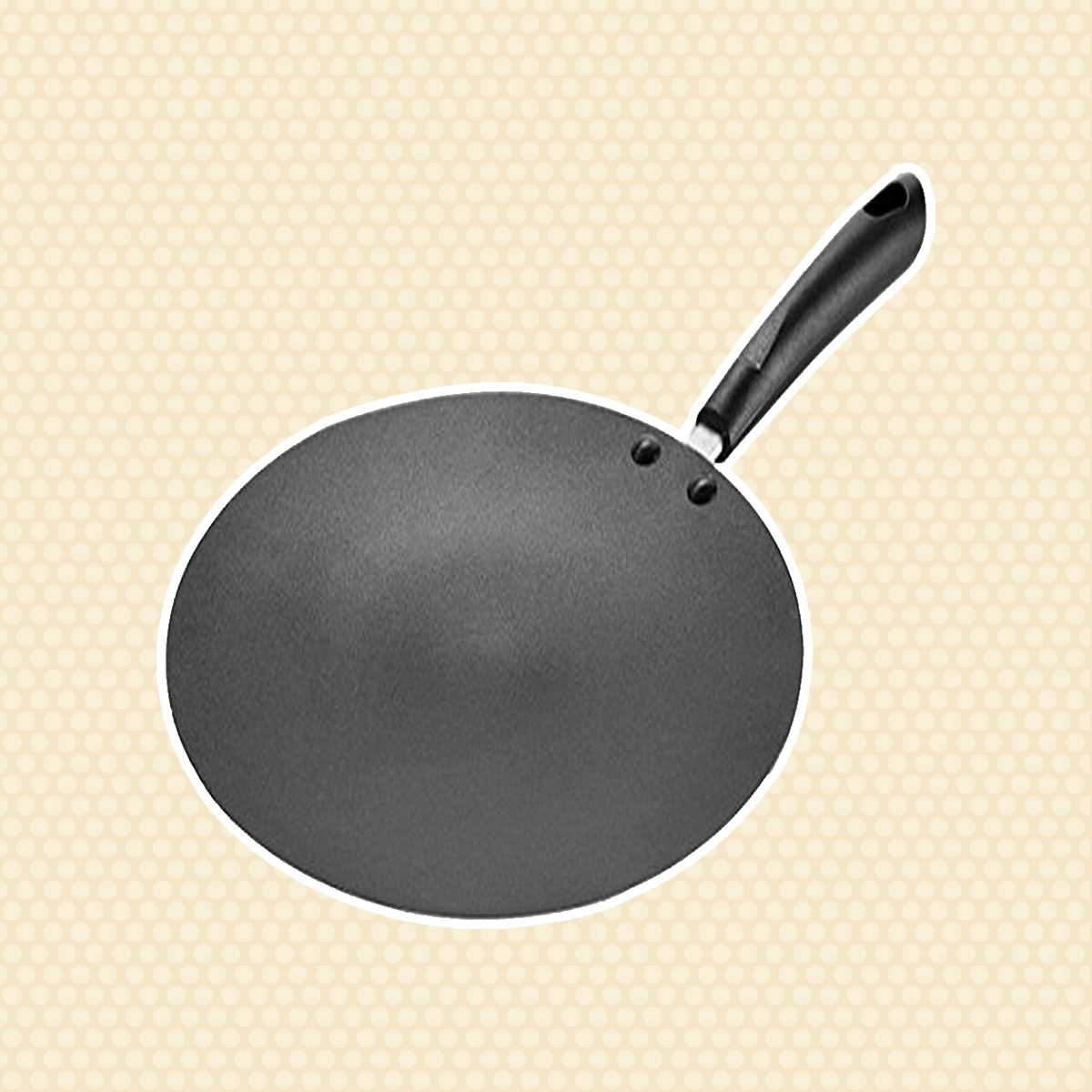 Eris Concave Griddle Tava, 10.25-Inch, Black