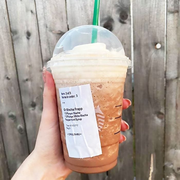 Peppermint Bark Frappuccino from Starbucks