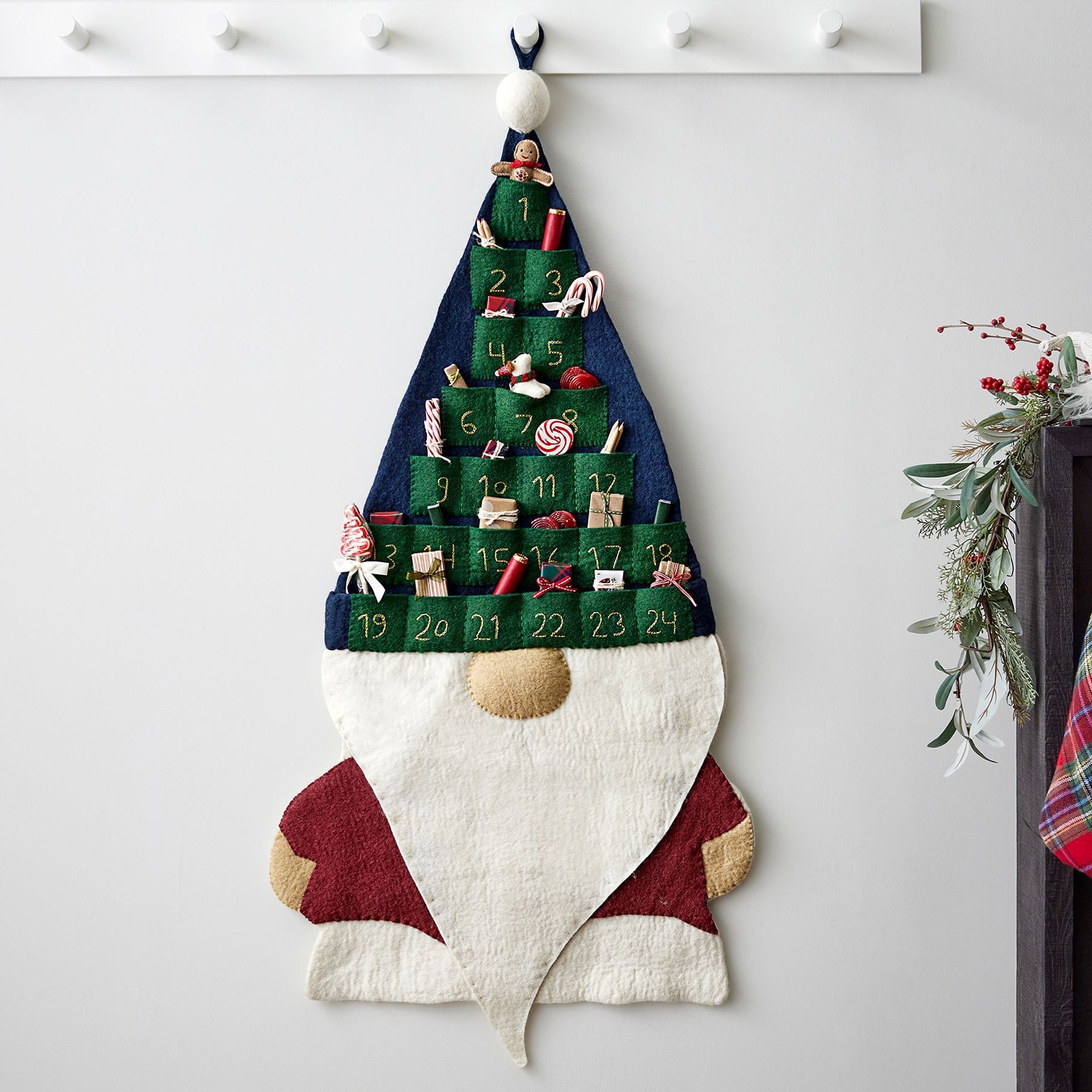Wool Gnome Hanging Advent Calendar Ecomm Via Potterybarn.com