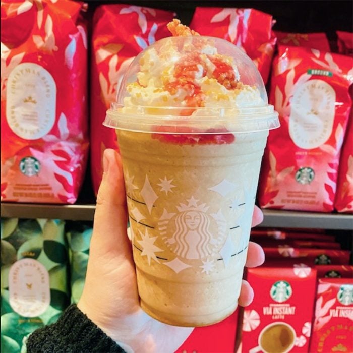 RASPBERRY CHEESECAKE FRAPPUCCINO FROM STARBUCKS