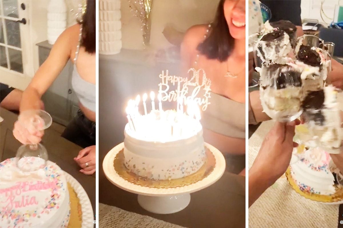 This Viral Video Shows You How to Cut Cake with JUST a Wine Glass—Here’s How