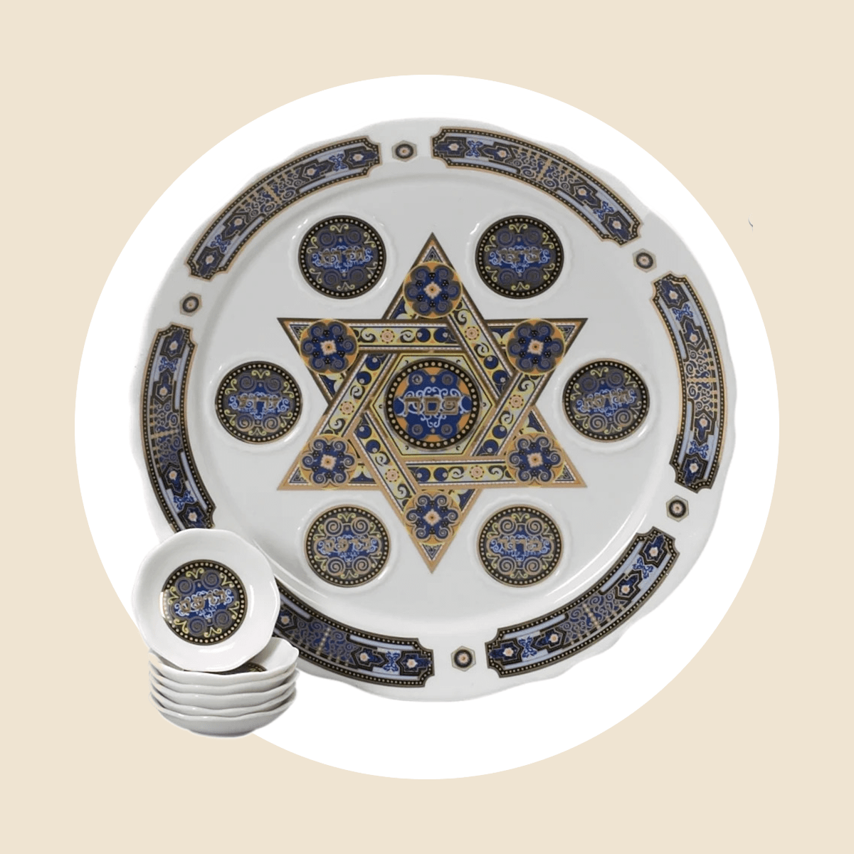 Traditional Porcelain Seder Plate Ecomm Via Wayfair