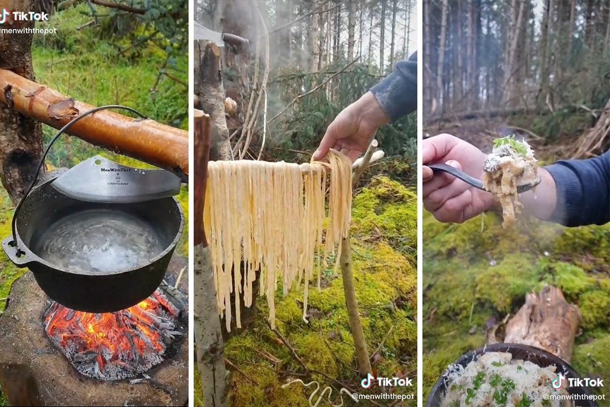 This TikTok Account Is Two Men Making Gourmet Meals in the Woods, and We’re Obsessed