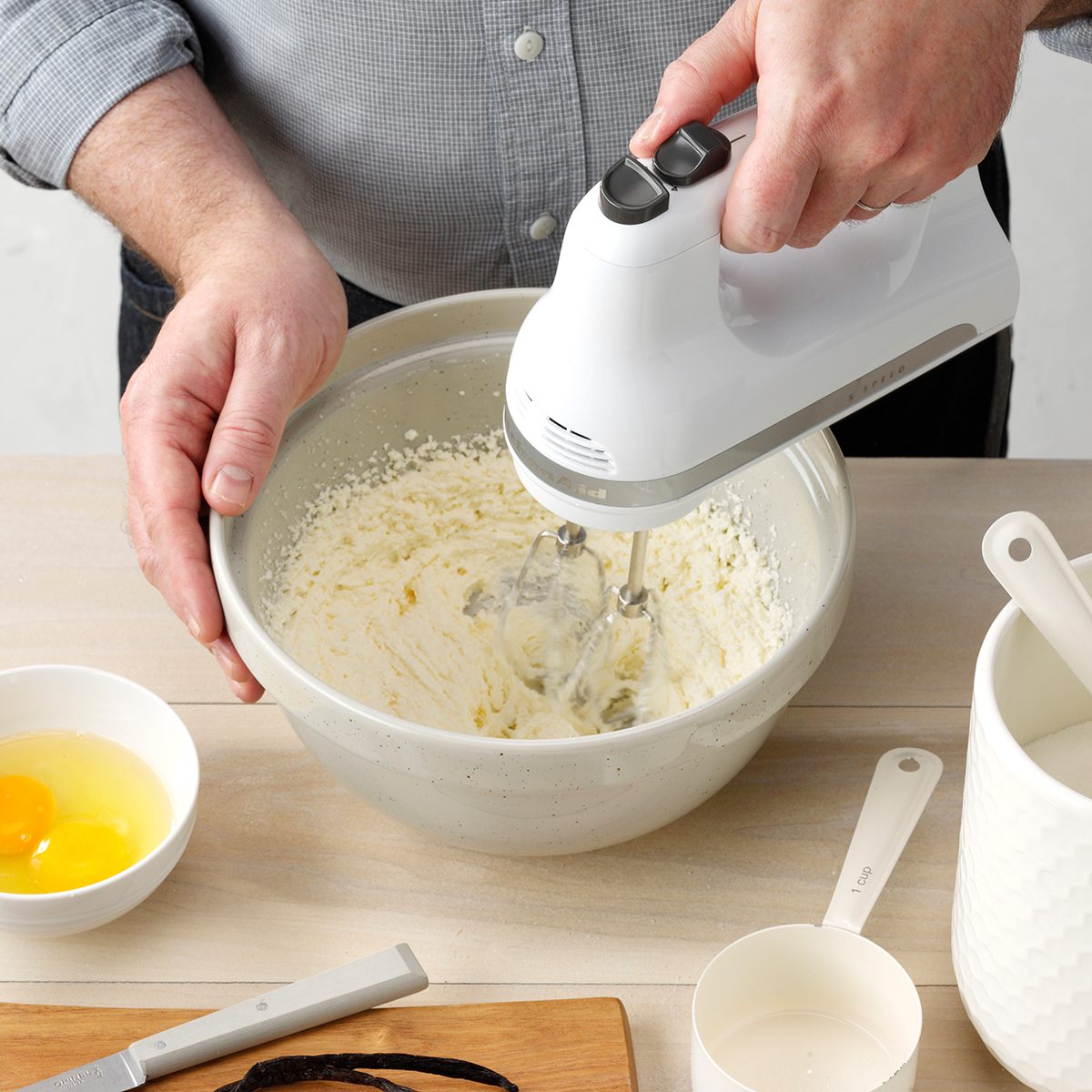 In A Large Bowl, Cream Butter And Sugar Until Light And Fluffy