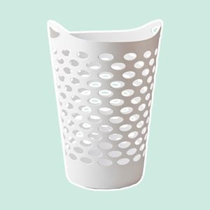 Mainstays Flexible White Laundry Hamper