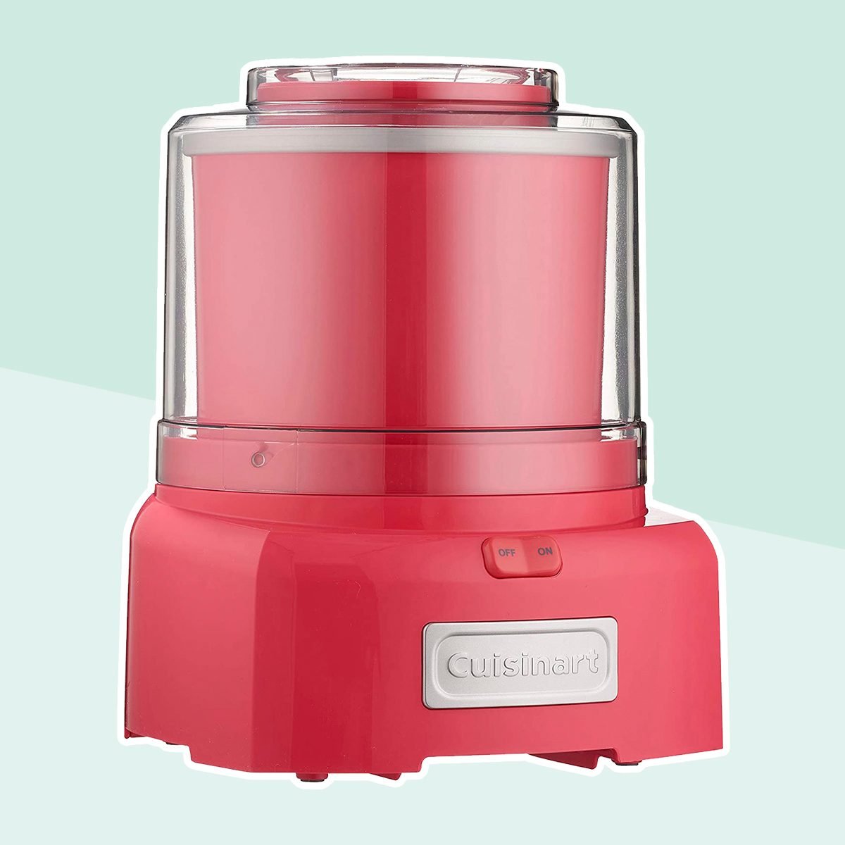 Cuisinart ICE-21SBT 1.5 Quart Frozen Yogurt, Ice Cream and Sorbet Maker, Sorbet angled