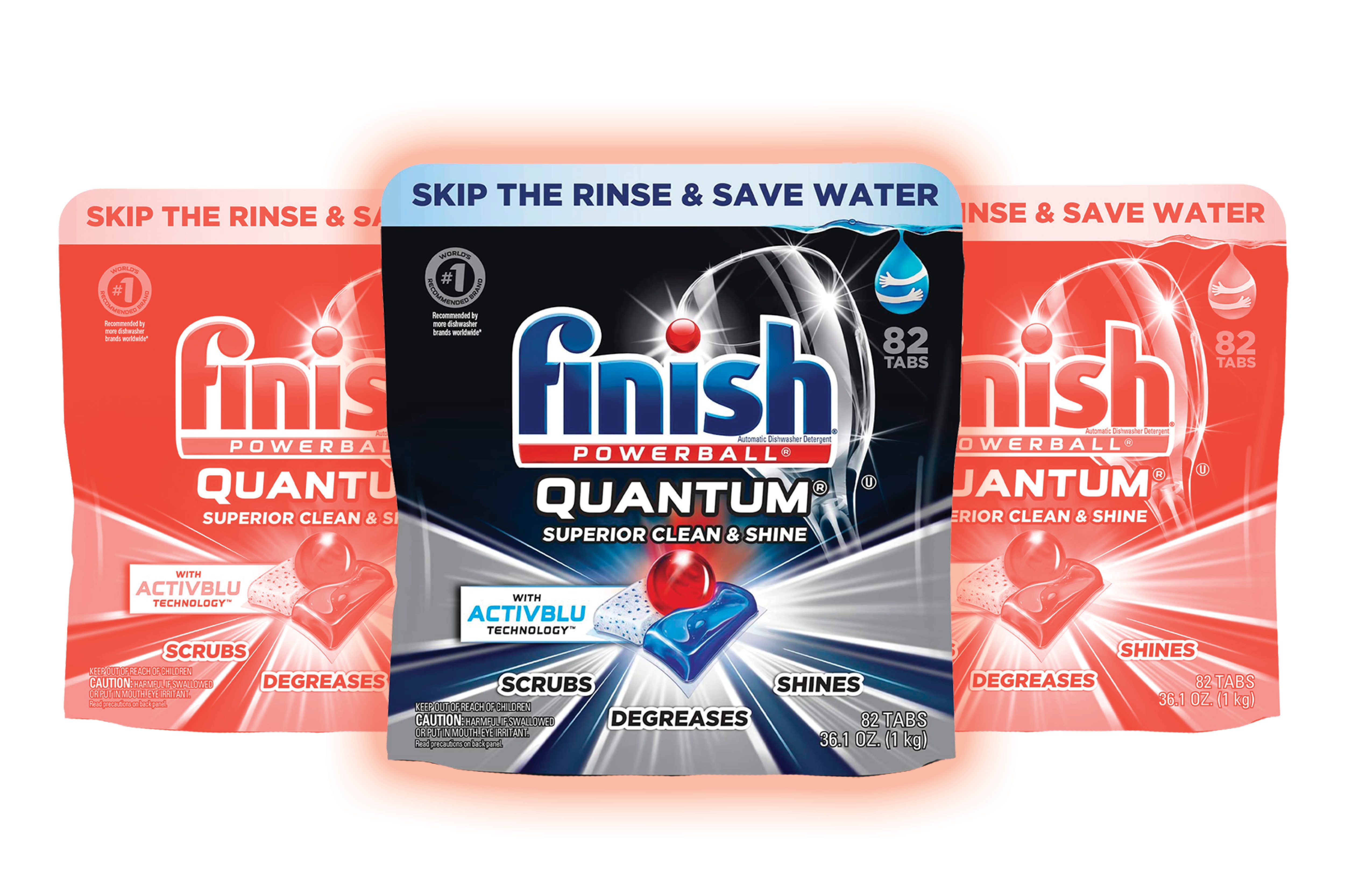 Finish - Quantum - 82ct - Dishwasher Detergent - Powerball - Ultimate Clean & Shine - Dishwashing Tablets - Dish Tabs