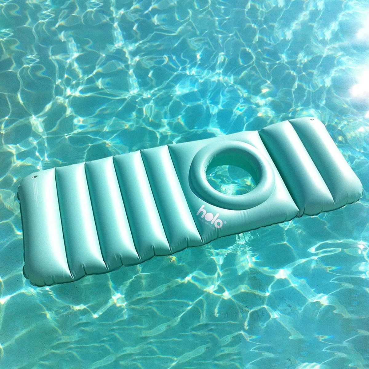 HOLO The Original Inflatable Pregnancy Pillow, Pregnancy Bed + Maternity Raft Float with a Hole to Lie on Your Stomach During Pregnancy, Safe for Land + Water, Mint