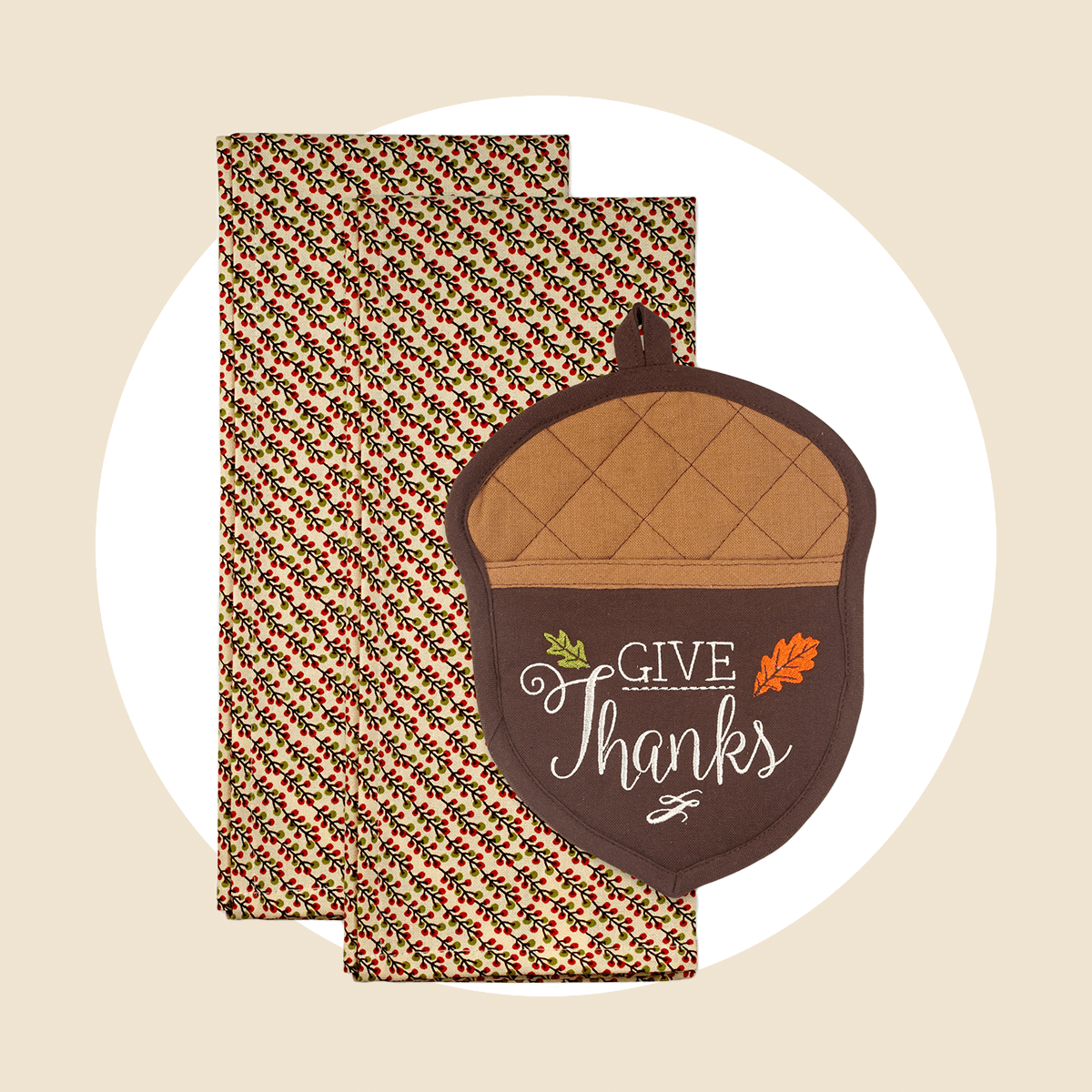 Dii Thanks Acorn Potholder Gift Set Ecomm Via Walmart.com