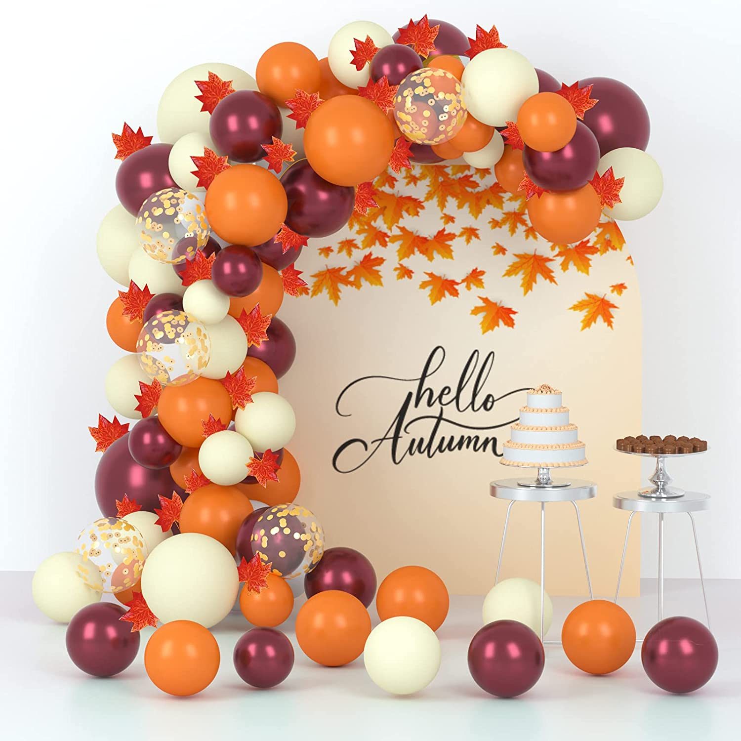 Fall Balloon Arch Thanksgiving Decorations Ecomm Via Amazon.com