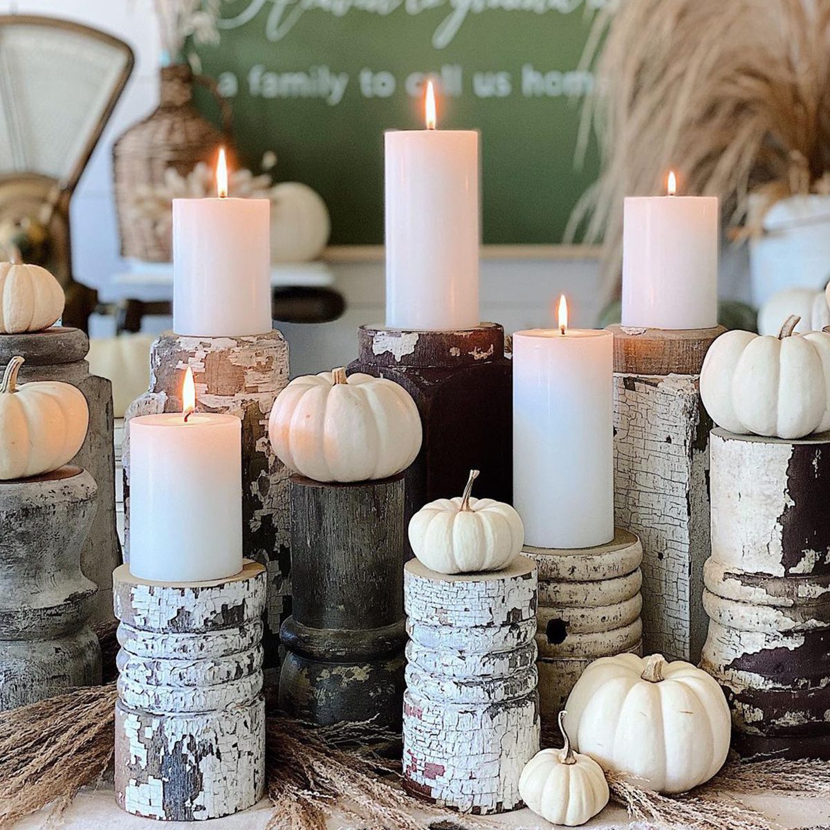 Havenberryvintage Candle Pillars Centerpiece