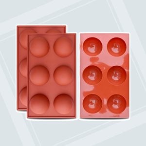 Homedge 6 Cavity Sphere Silicone Chocolate
