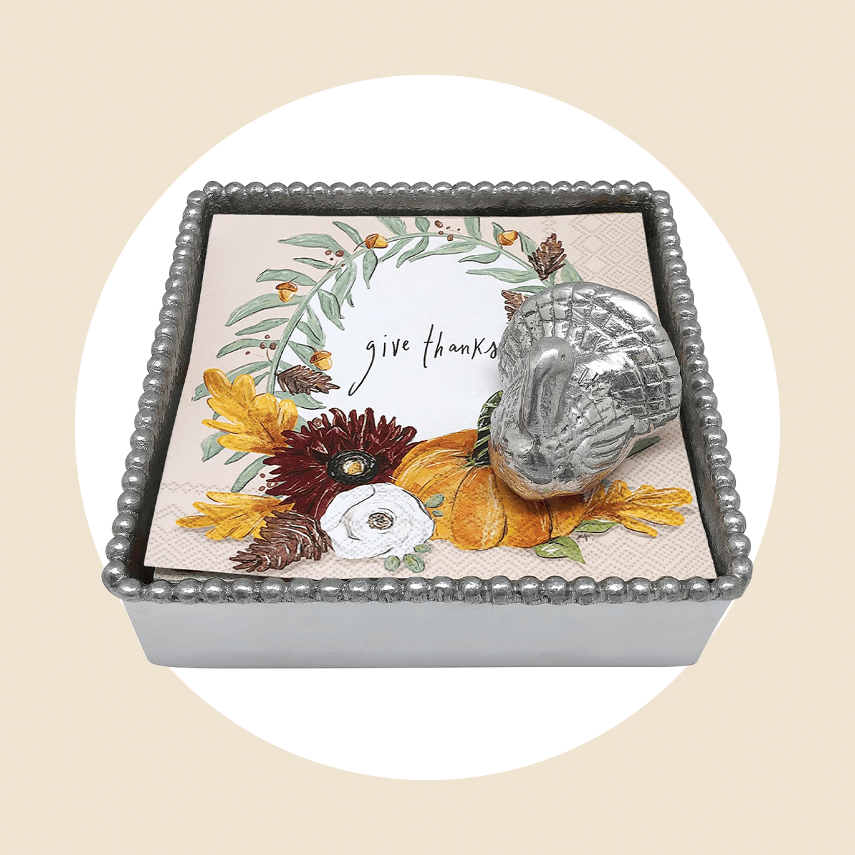 Turkey Beaded Napkin Holder Ecomm Via Potterybarn.com