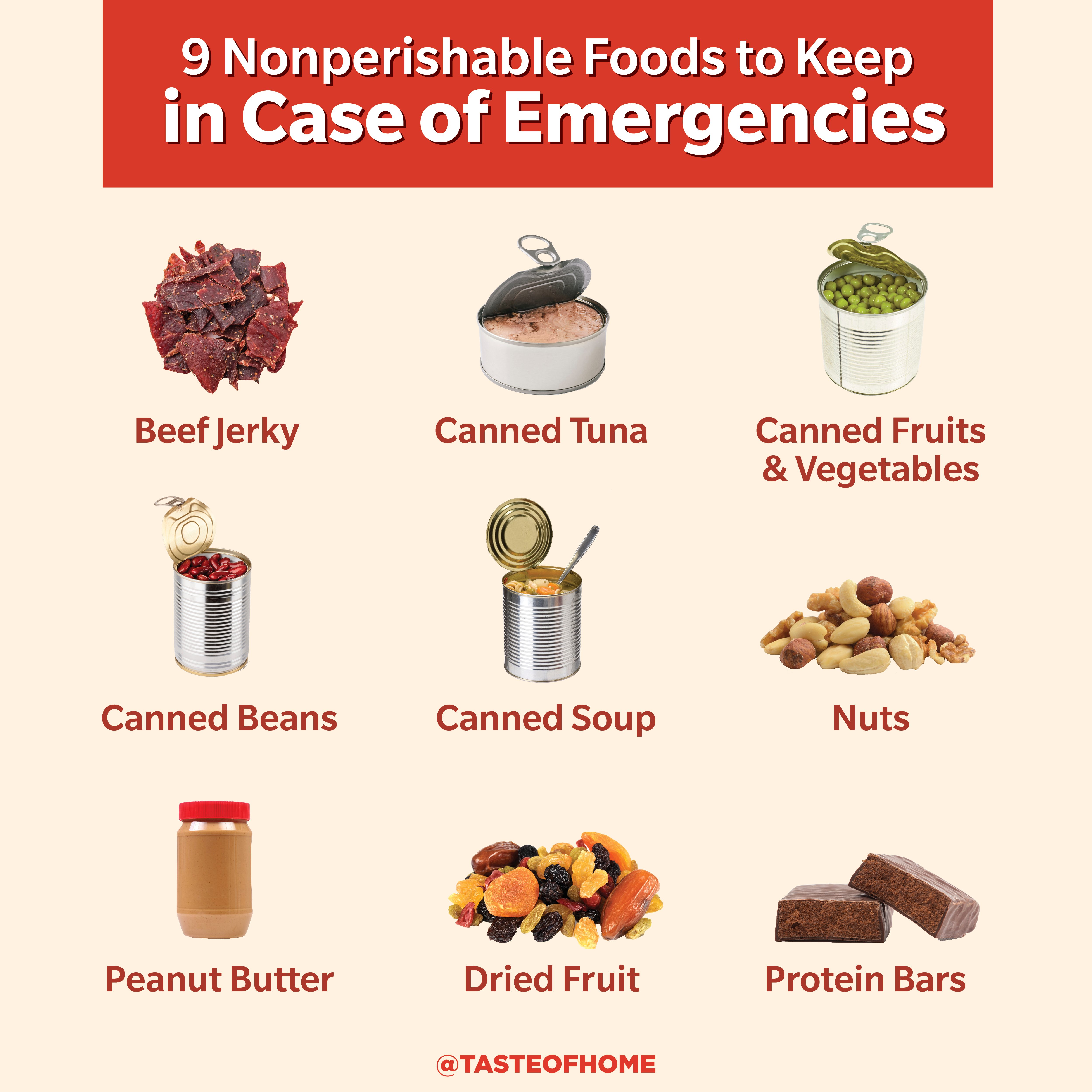 9 Nonperishable Food To Keep In Case Of Emergencies