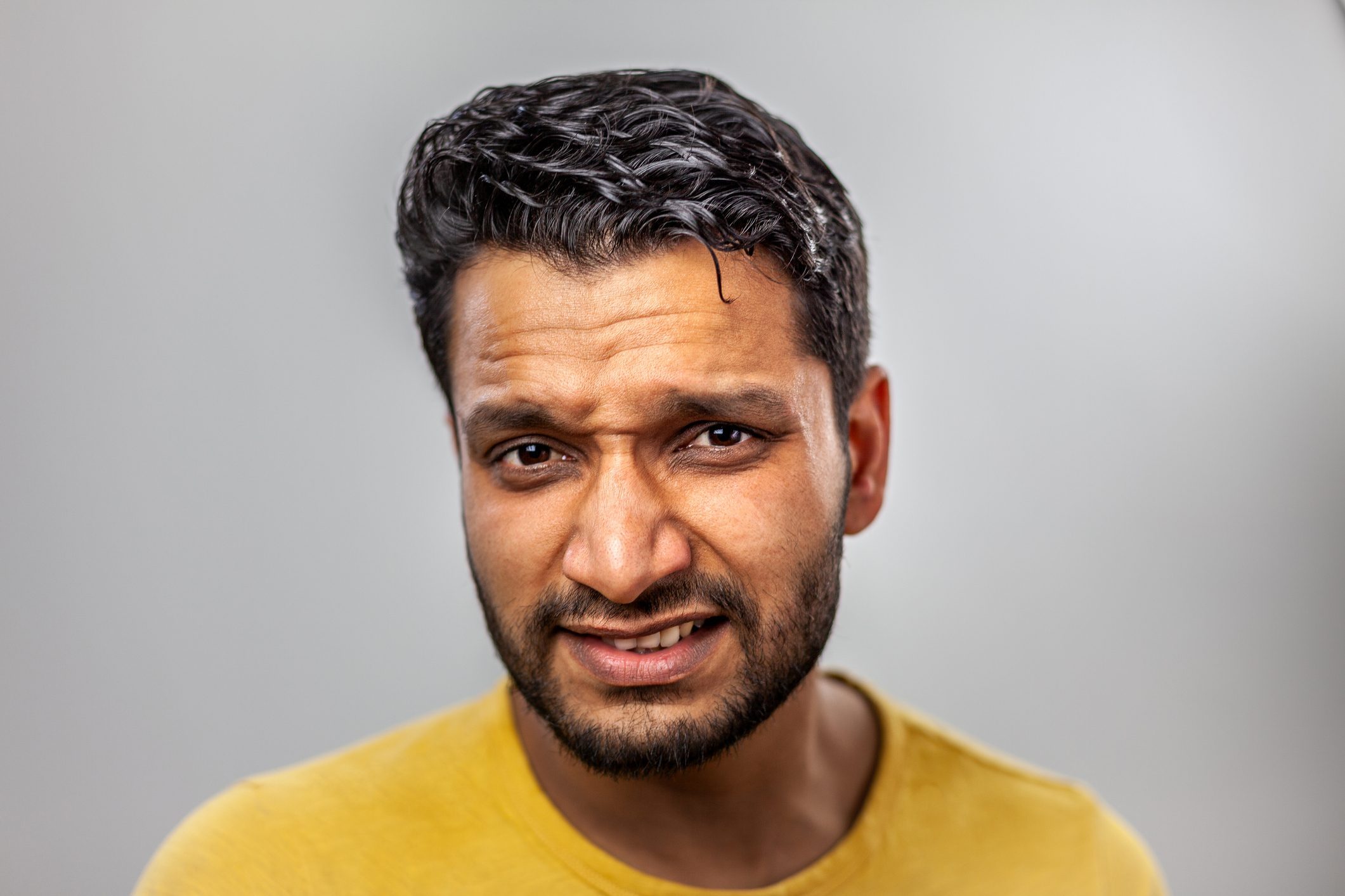 Young Man Making Disgusted Face