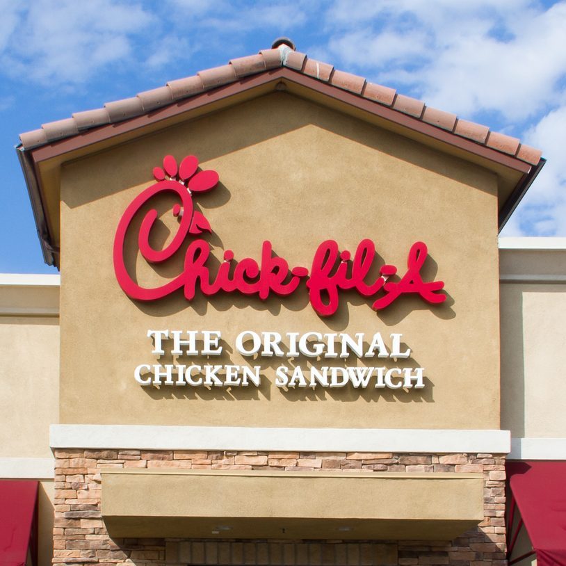 Chick-fil-A Restaurant exterior showing logo