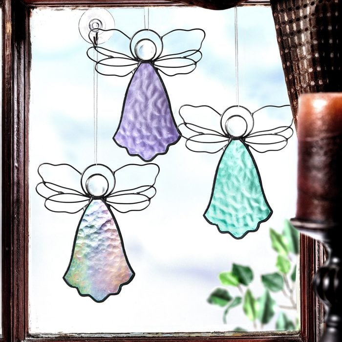 Stained Glass Angel Ornament