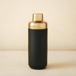 Stainless Steel Cocktail Shaker Gold Black Opalhouse