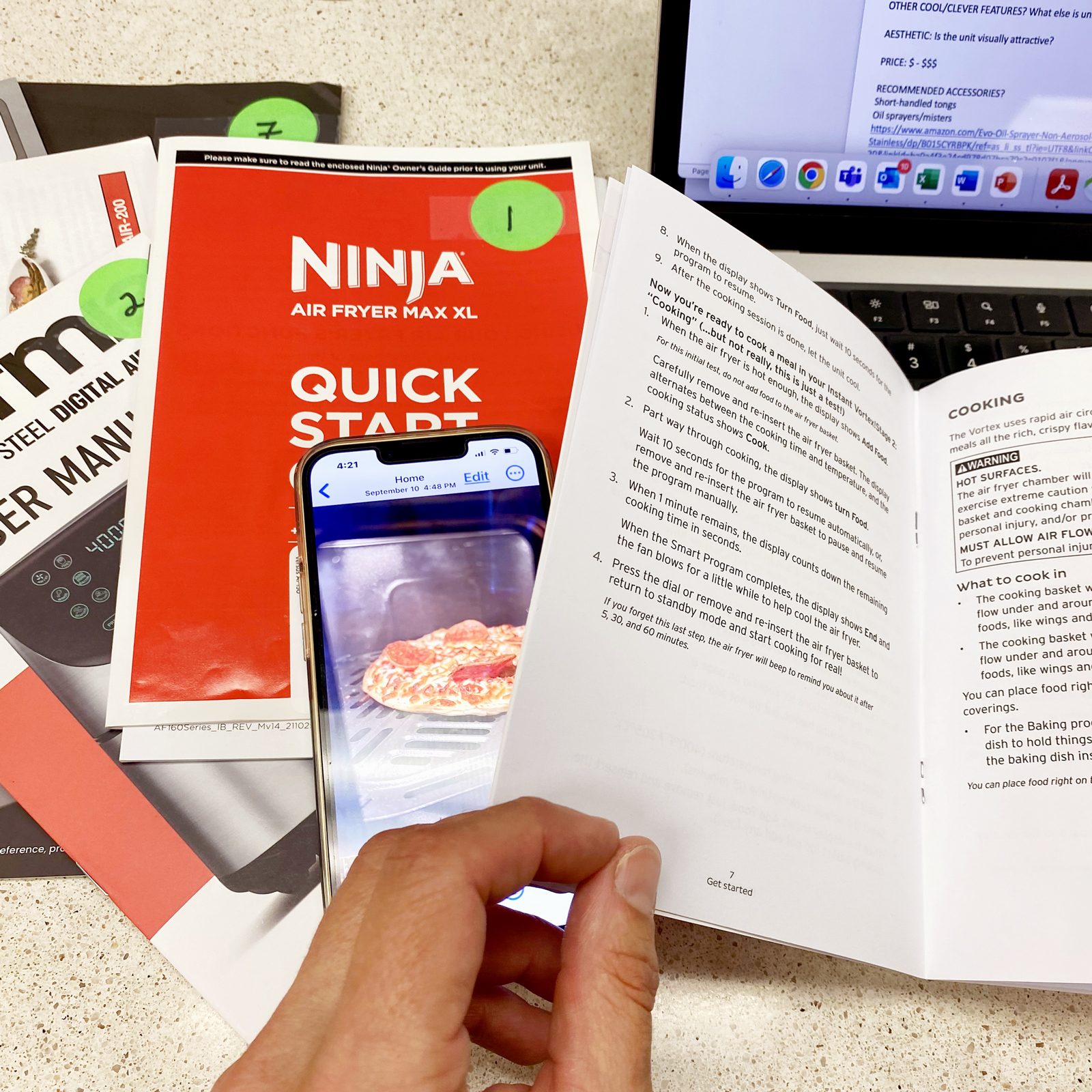 air fryer instructions