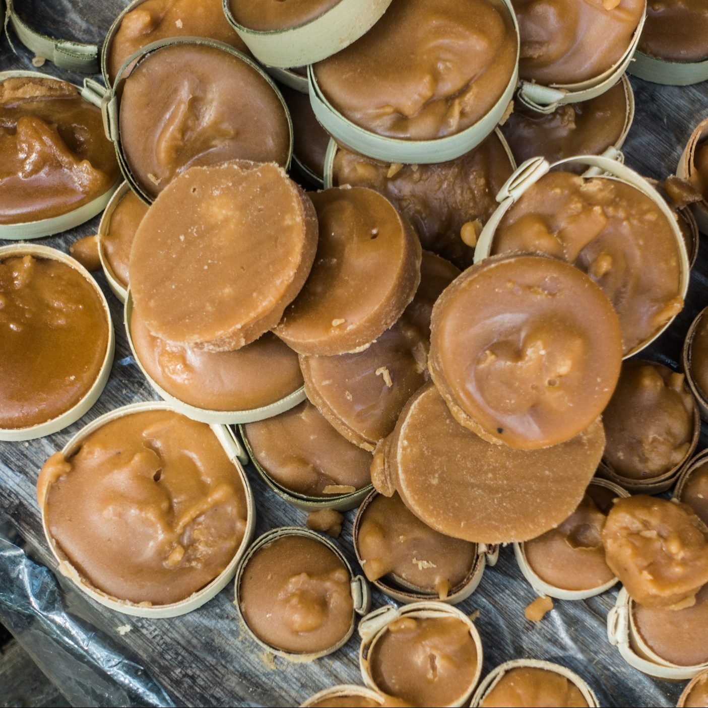 pucks of palm sugar