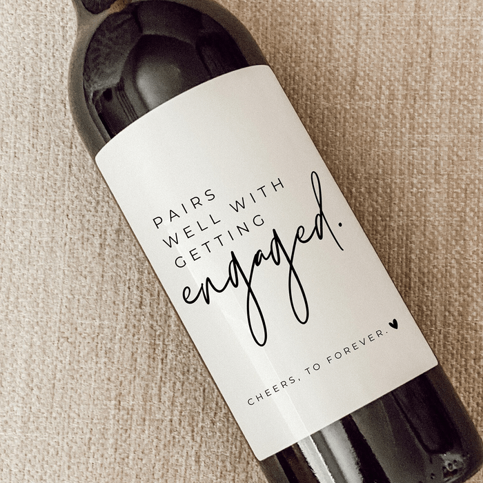 Engagement Wine Label