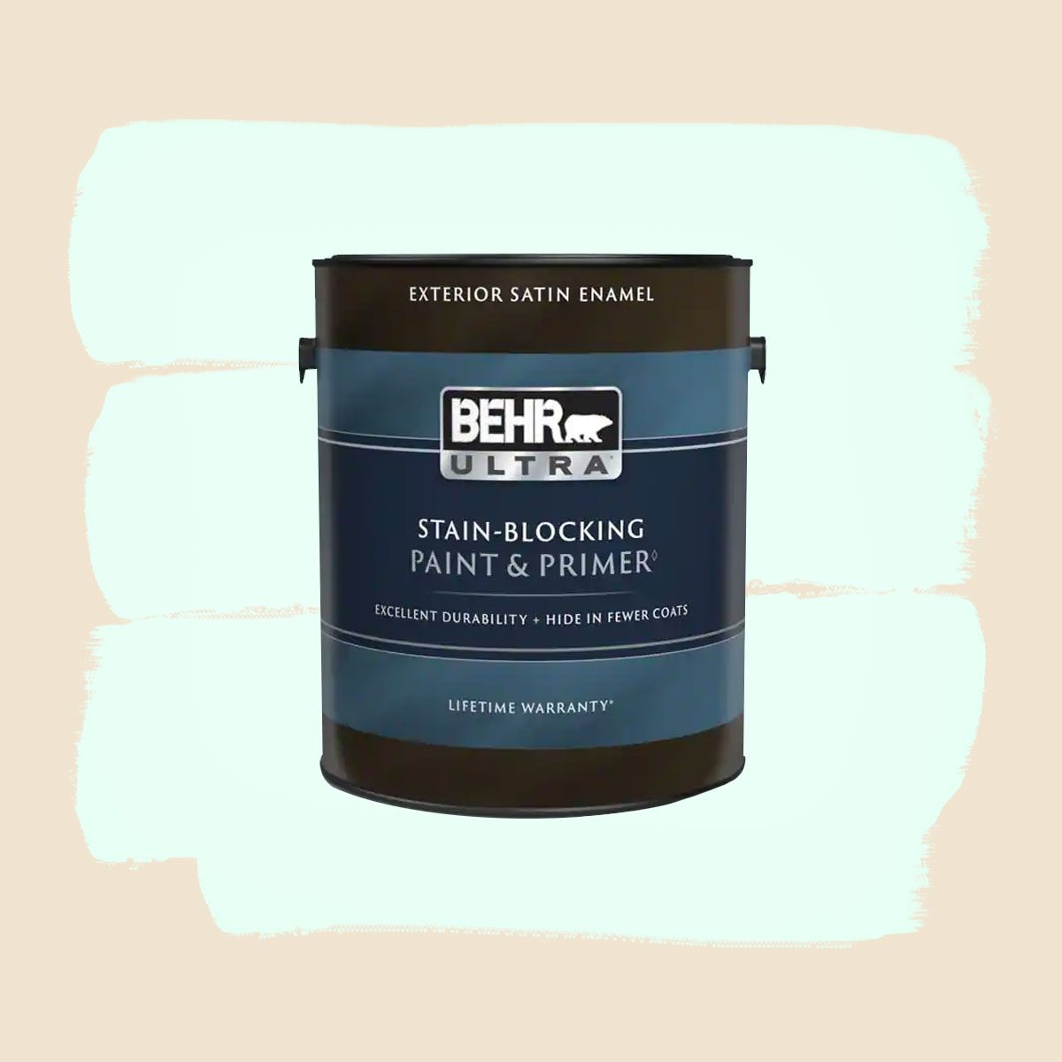 Sky Blue Satin Enamel Exterior Paint & Primer 