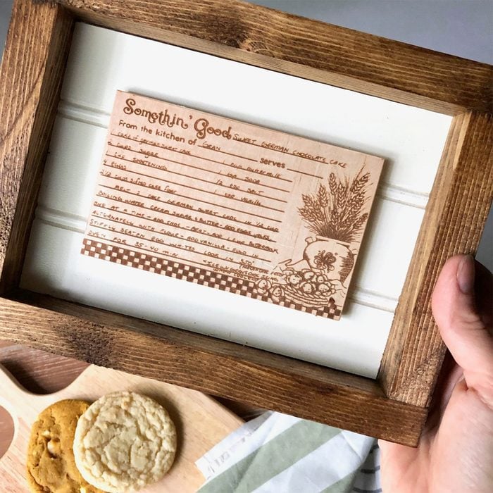 Wooden Recipe Card
