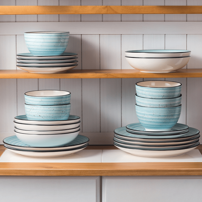 Dakota Fields Whittier Stoneware Dinnerware Set Service For 6