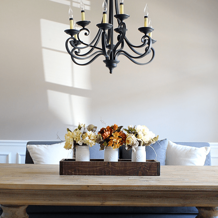 Mason Jar Planter Box Centerpiece