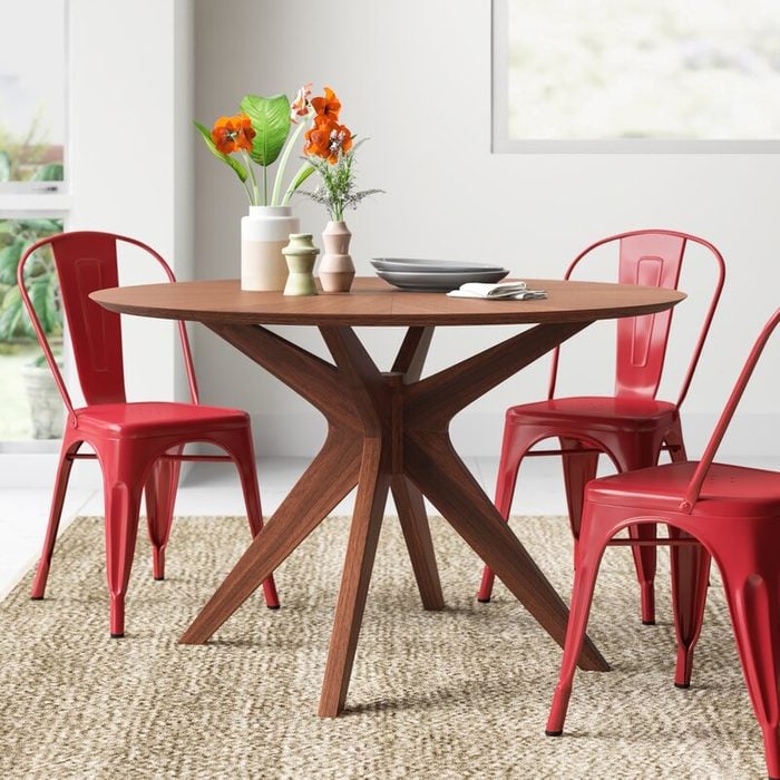 Stesha Solid Oak Dining Table Ecomm Via Wayfair.com