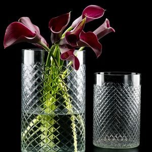 6in 8in High Cut Glass Squares Cylinders