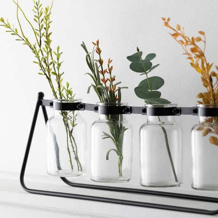 Glass Bottle Vase Stand