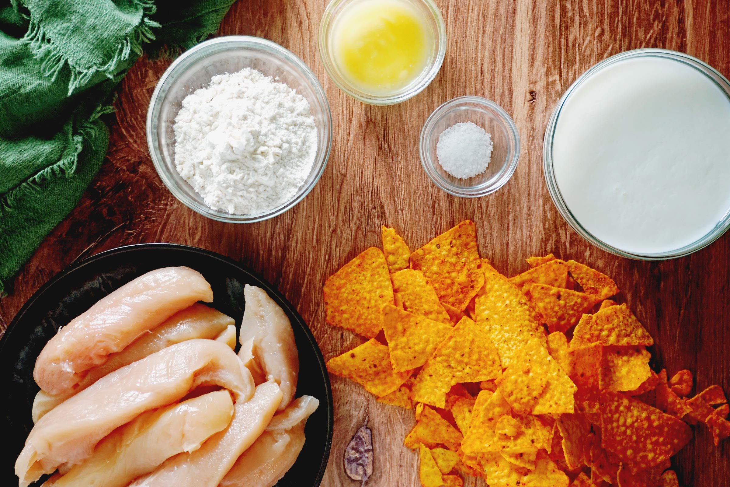 ingredients for Dorito Chicken Tenders